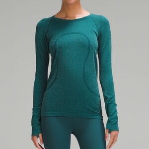 Lululemon Swiftly Tech Long Sleeve Sparkle Blue / Green